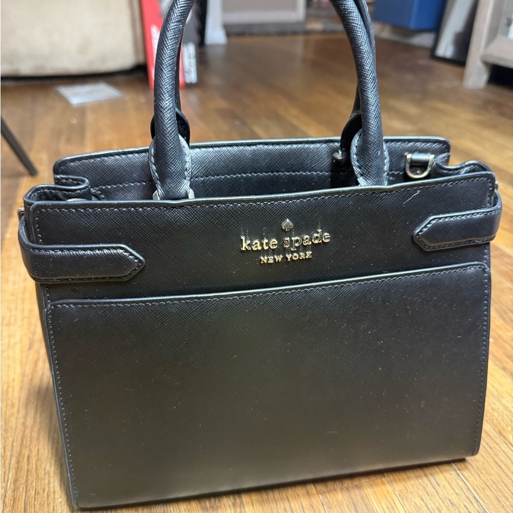 Kate Spade Black Purse with Gold Accents
